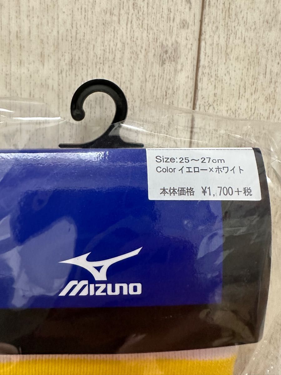 Mizuno ミズノ ミズノサッカ-ストッキング （25-27cm） イエロー×ホワイト Mizuno 62UM010 46