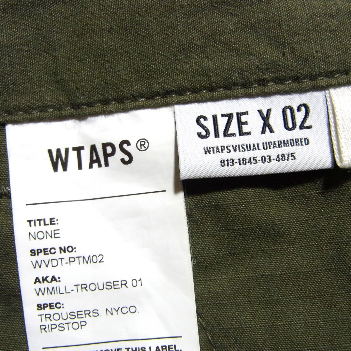 19AW WTAPS ダブルタップス WMILL-TROUSER 01 TROUSERS NYCO RIPSTOP