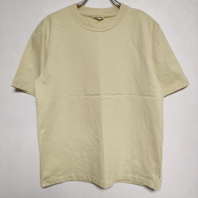 AURALEE ORGANIC COTTON COMPACT JERSEY TEE A21ST020G 半袖 Ｔシャツ カットソー イエロー オーラリー 3-0723S 204619_画像1