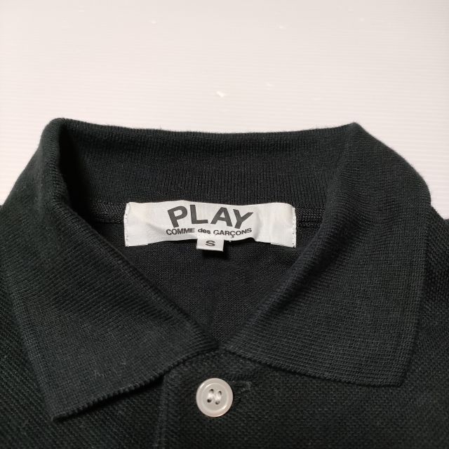 PLAY COMME des GARCONS AZ-T205 ワンポイント 半袖 ポロシャツ AD2015 ブラック プレイコムデギャルソン 3-0727S 209396_画像3