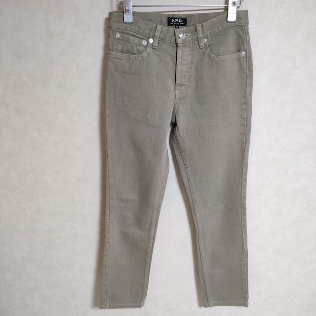 A.P.C. スキニージーンズ サイズ25 デニムパンツ カーキ アーペーセー 3-0806G 220794_画像1