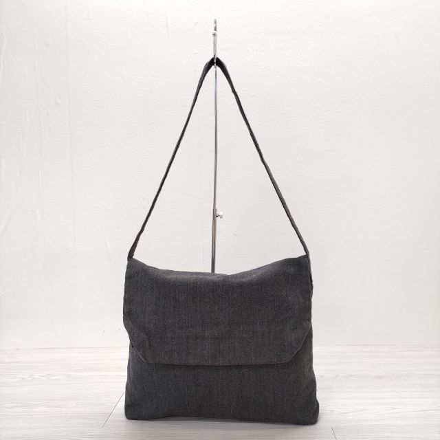 Phlannel×UTO Linen Wool Famer Bag 定価19800円 ショルダーバッグ チャコールグレー フランネル×ユーティーオー 3-0813G F93210