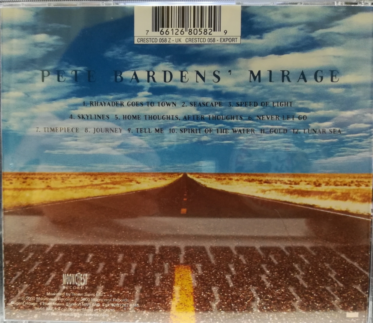【特価/希少/輸入盤】ピート・バーデンス・ミラージュ / スピード・オブ・ライト -ライブ- (1996) / 0766126805829 / PETE BARDEN'S MIRAGE_画像5