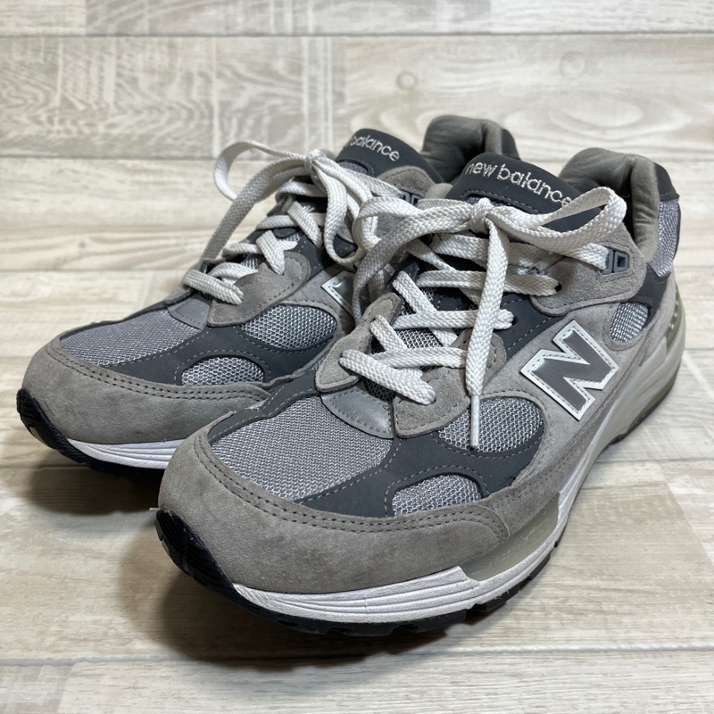 New Balance/ New balance /MADE IN USA/USA made /M992GR/ low cut sneakers /27.5cm/ gray / suede × nylon mesh upper 