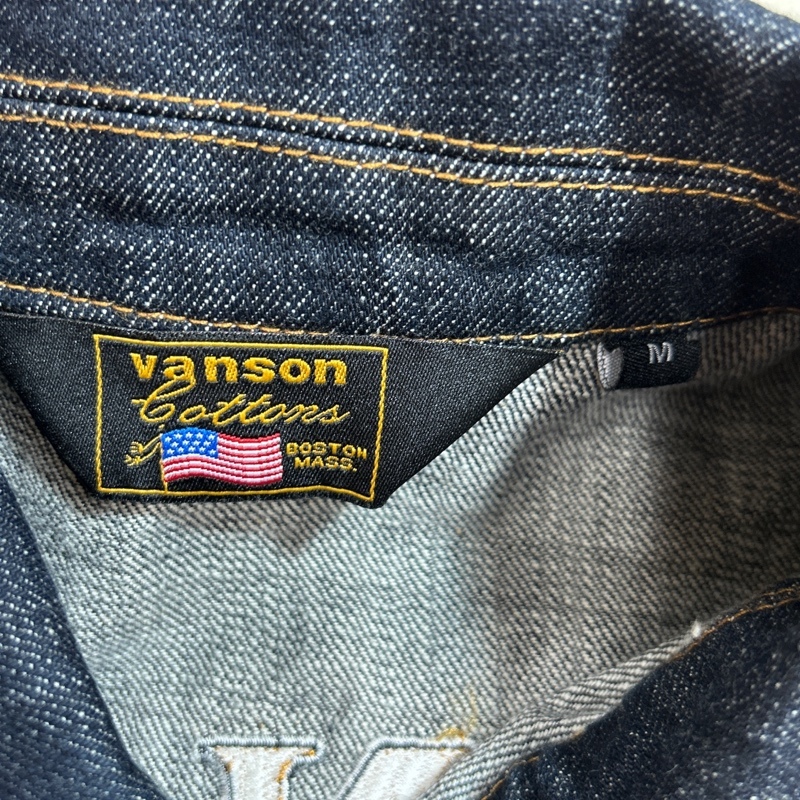 VANSON/ヴァンソン/バンソン/刺繍×ワッペン×アームプリント デニムジャケット/3rd/4th/ライトニングエンブレム×ウィング/インディゴ_画像8