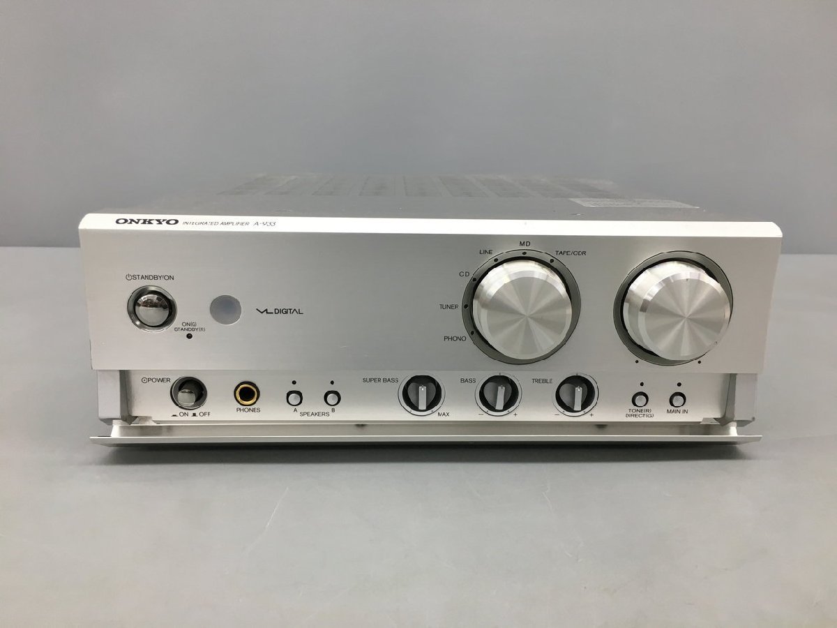 柔らかな質感の A-933 プリメインアンプ ONKYO オンキョー シルバー