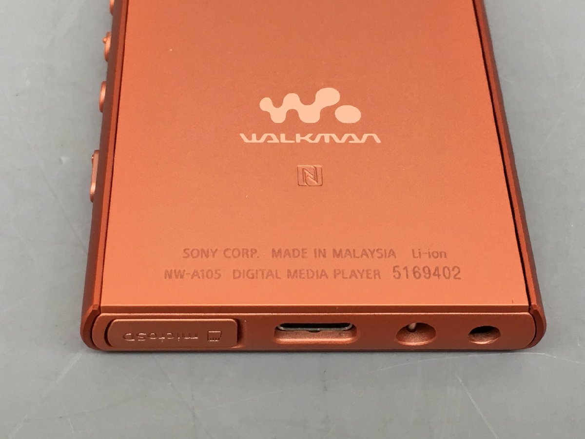 ポータブルオーディオプレーヤー ウォークマンAシリーズ NW-A105HN オレンジ 16GB ソニー SONY メモリータイプ イヤホン付属 2308LR021_画像5