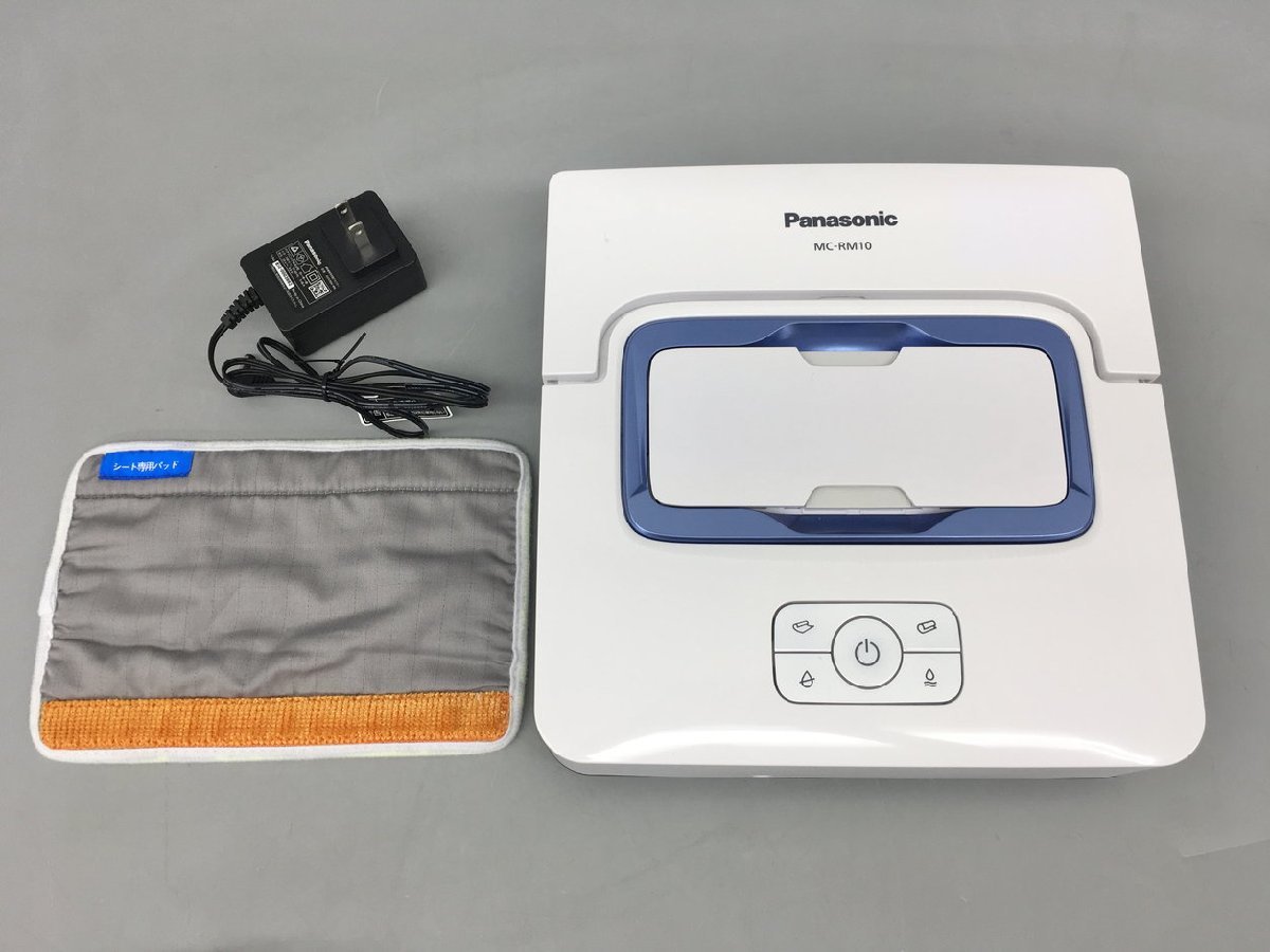  робот пылесос Rollan MC-RM10-W 2018 год производства Panasonic пол .. вода .. продажи на рынке сиденье использование OK зарядка адаптор накладка имеется не использовался 2308LR150