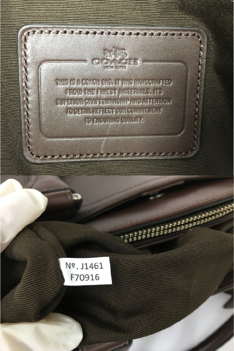 コーチ COACH ビジネスバッグ レキシントン ブラウン系 F70916 メンズ 2WAY ショルダーバッグ 2308LS143_画像10