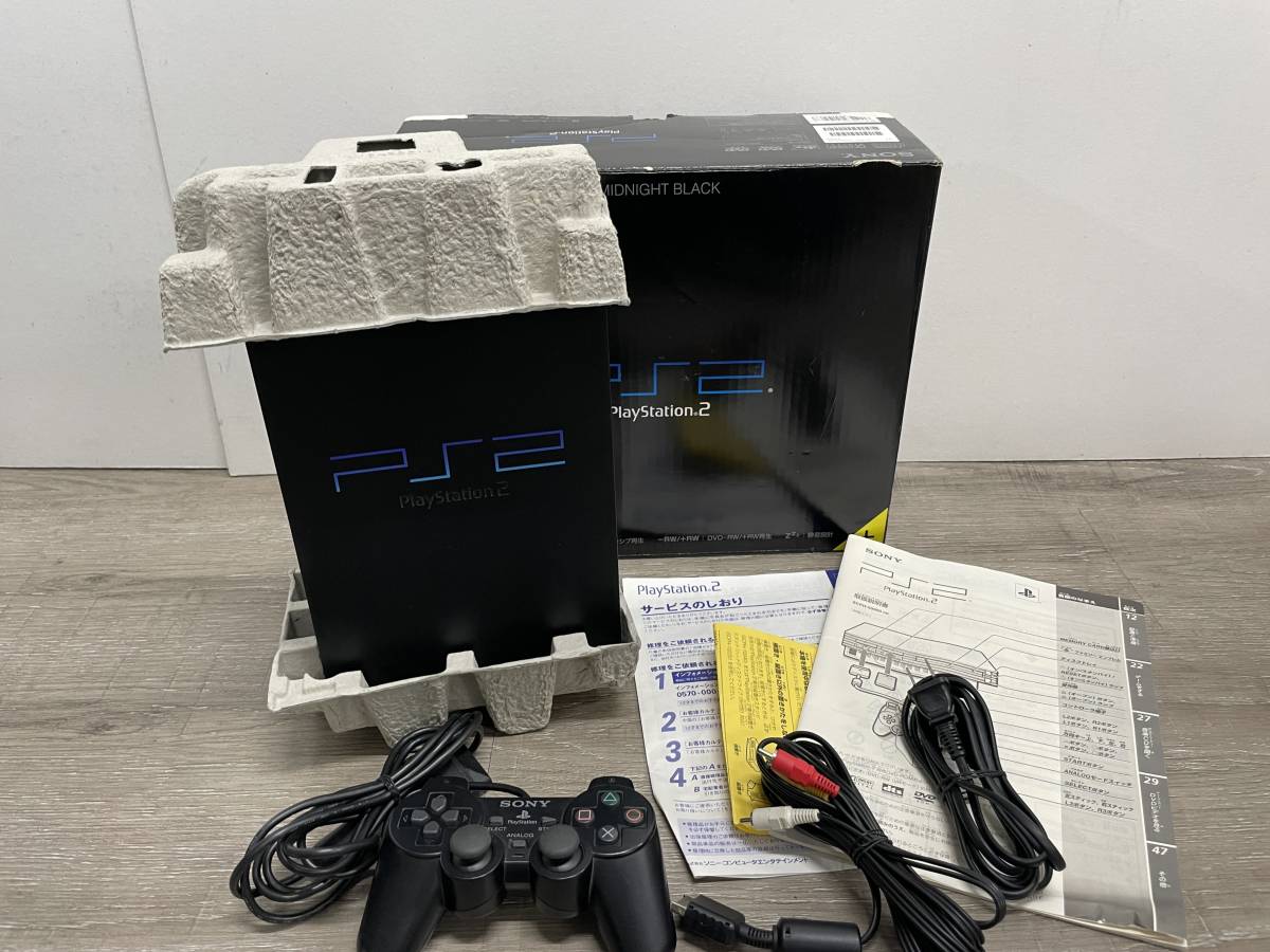 ☆ PS2 ☆ プレイステーション2 SCPH-50000 ミッドナイトブラック 動作