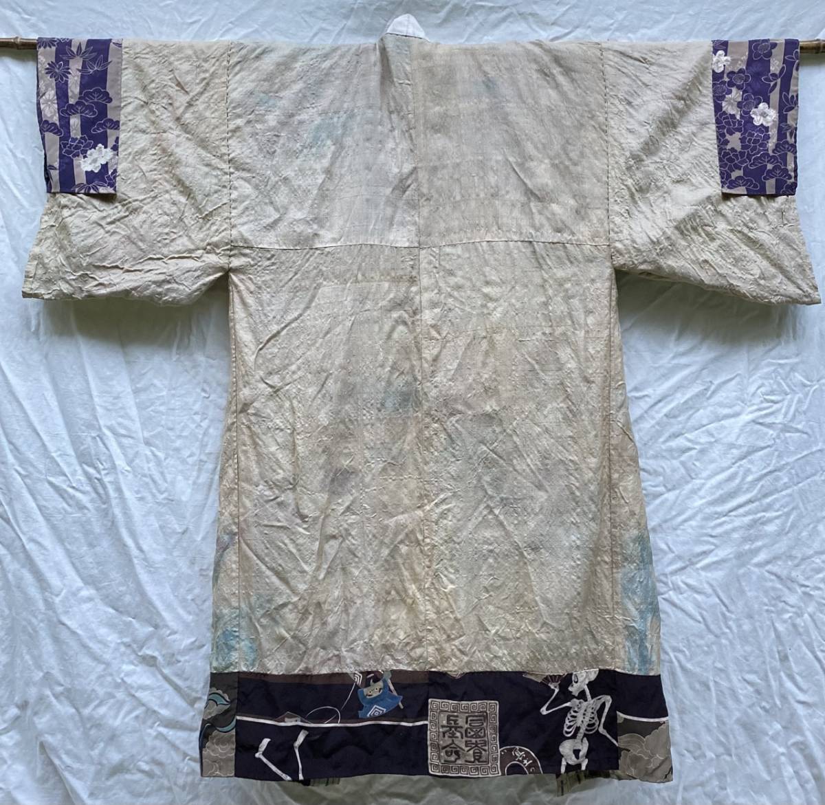  редкий товар образец ткань нижняя рубашка перо тканый мир свободная домашняя одежда шелк японский старый одежда JAPAN VINTAGE Japan Vintage ANTIQUES 20s30s Showa первый период битва передний 