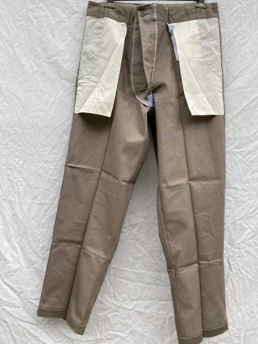 大 ボタンフライ ワーク パンツ 作業服 コットンツイル 埋め込みポケット 日本の古い服 ジャパンヴィンテージ JAPAN VINTAGE 50s60s70s_画像7