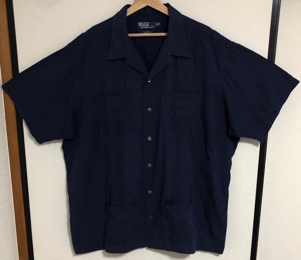 スペシャル!! ベルベルジン藤原氏着用 90s ポロ ラルフローレン オープンカラー 開襟 キューバ シャツ JAVA POLO RRL VINTAGE CAMP 50s 60s_画像5