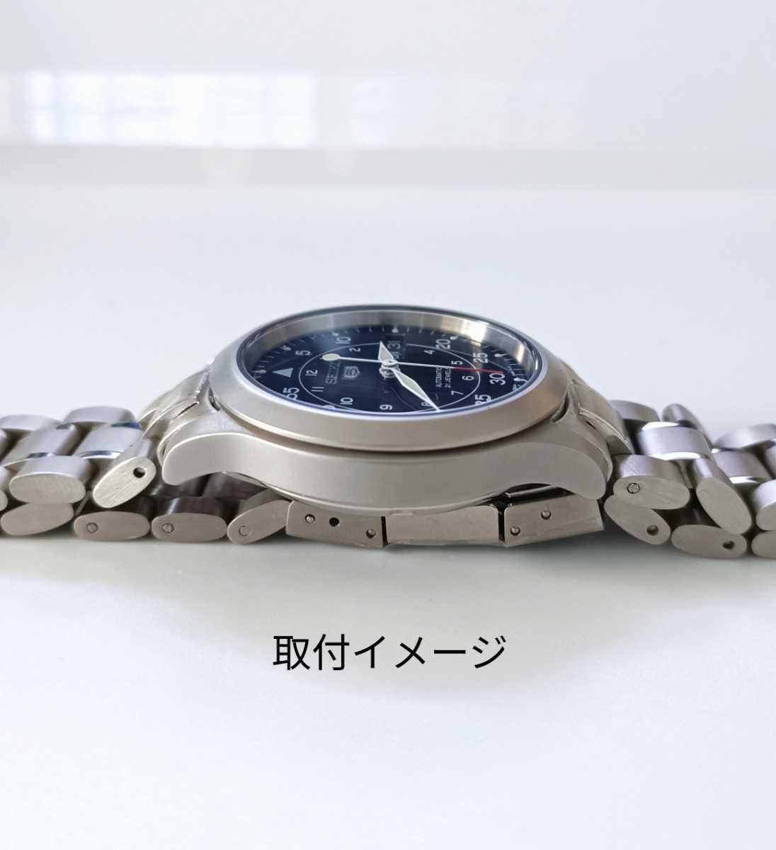 18mm 腕時計 交換用 社外品 5連 ブレスレット ベルト シルバー マット×ポリッシュ 【対応】SEIKO 5 セイコー SNK_画像8
