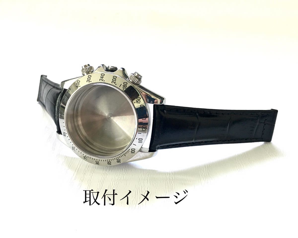 20mm イタリアンカーフレザー 革ベルト ブラック 黒 腕時計ベルト 【対応】ロレックス サブマリーナ デイトナ GMTマスター等 Rolex_画像5