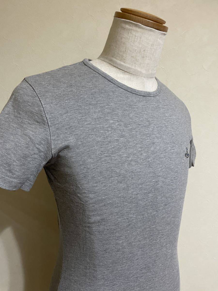 Vivienne Westwood MANヴィヴィアン ウエストウッド マン クルーネック アイコン Tシャツ トップス サイズ44 半袖 グレー 日本製 81707_画像9