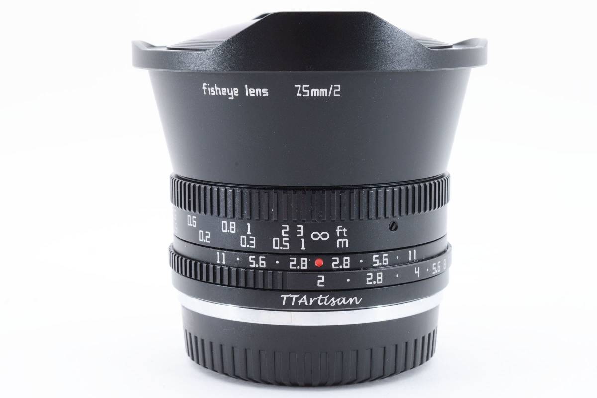 ☆極上美品 銘匠光学 TTArtisan 7.5mm F2 C Fisheye 富士フィルムXマウント 元箱・フード他付き_画像9