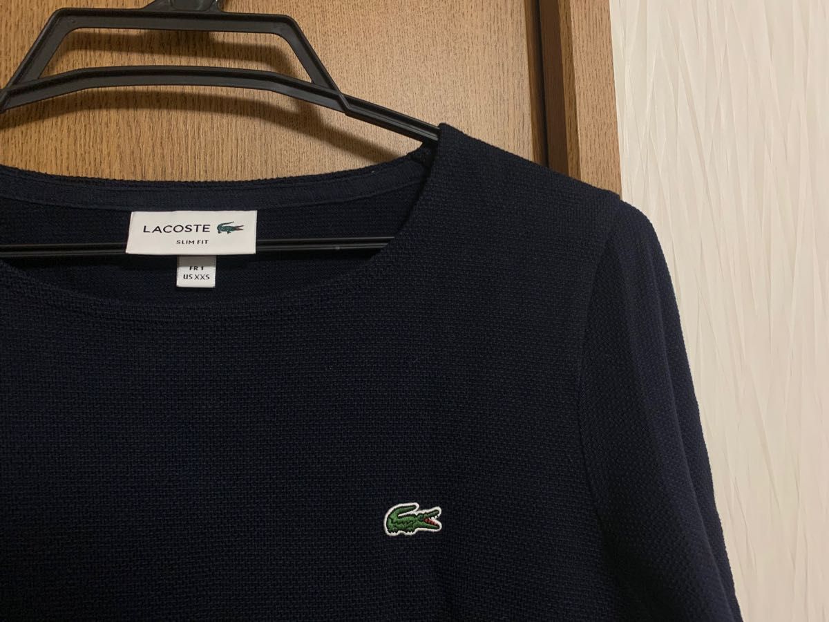 LACOSTE コットンピケバスクTシャツ