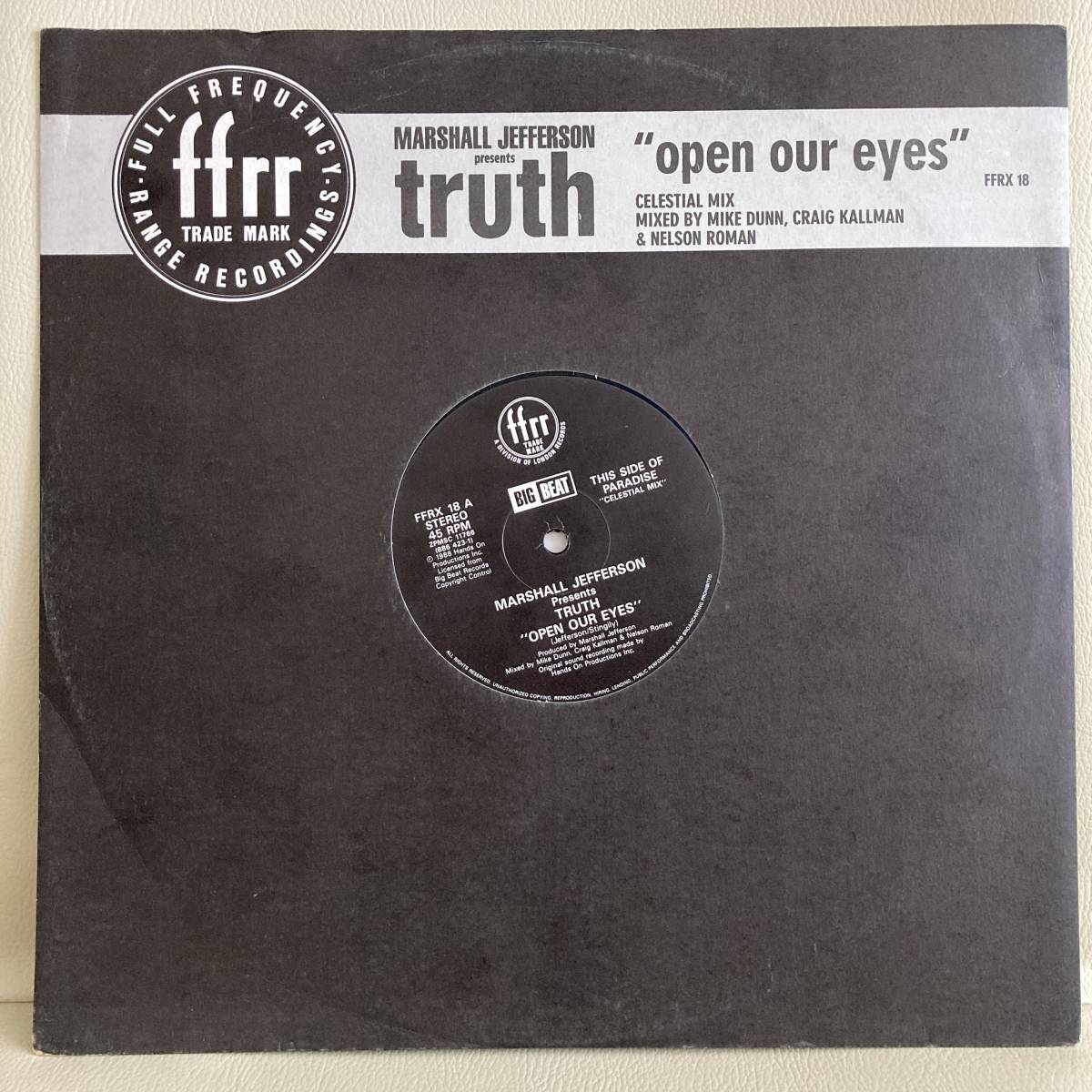 Marshall Jefferson Presents Truth - Open Our Eyes 12 INCH_画像1