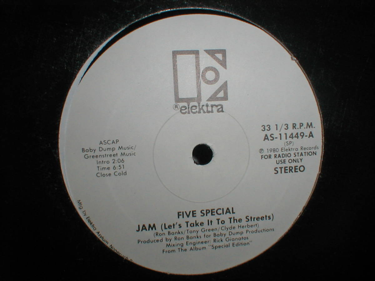 Five Special - Jam (Let's Take It To The Streets) / Had You A Lover (But You Let Her Go) 12 INCH_画像1