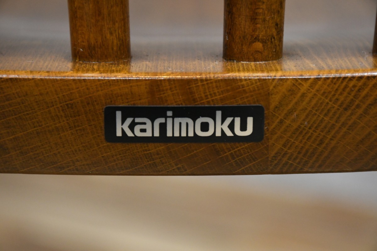 PB3GK106a カリモク karimoku ダイニングチェア 2脚セット オーク 無垢材 ウィンザーチェア 板座 ナチュラルモダン 楢材 食卓椅子 食堂椅子_画像10