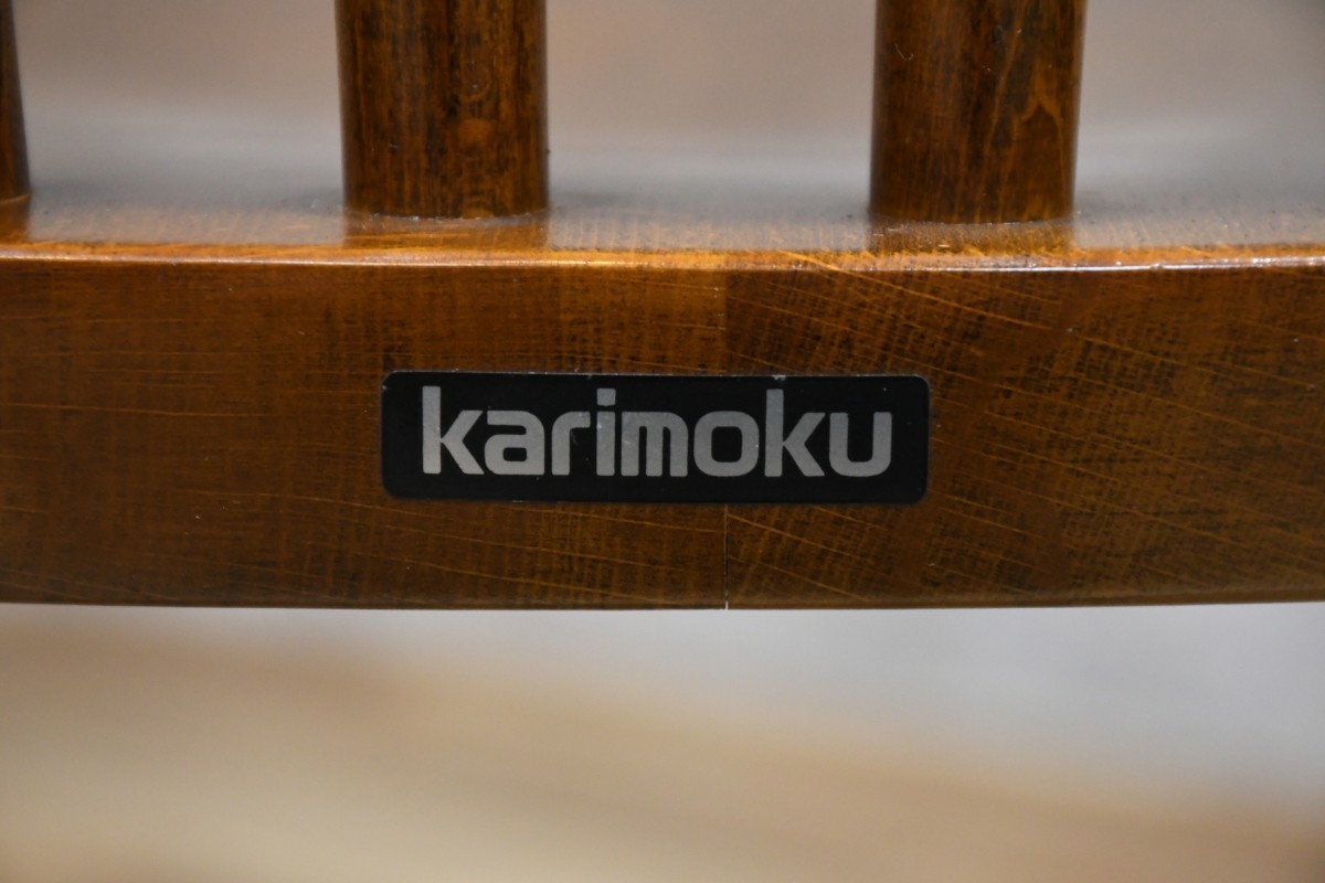 PB3GK106b カリモク karimoku ダイニングチェア 2脚セット オーク 無垢材 ウィンザーチェア 板座 ナチュラルモダン 楢材 食卓椅子 食堂椅子_画像10