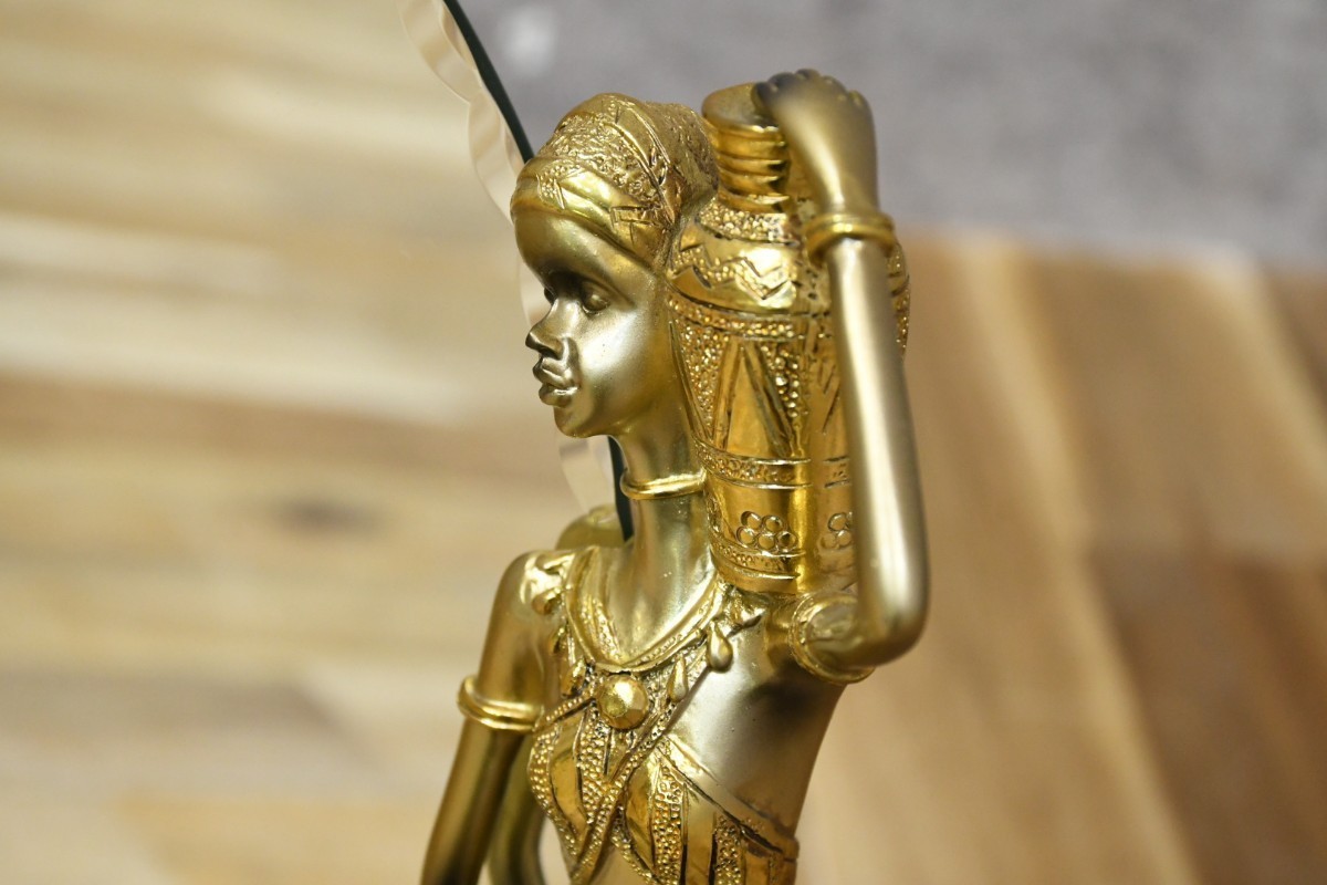 PB3FS62b 置き型ミラー オブジェ 姿見 鏡 オーバル型 ゴールド インテリア 置物 女性 オーナメント 飾り エレガント _画像5