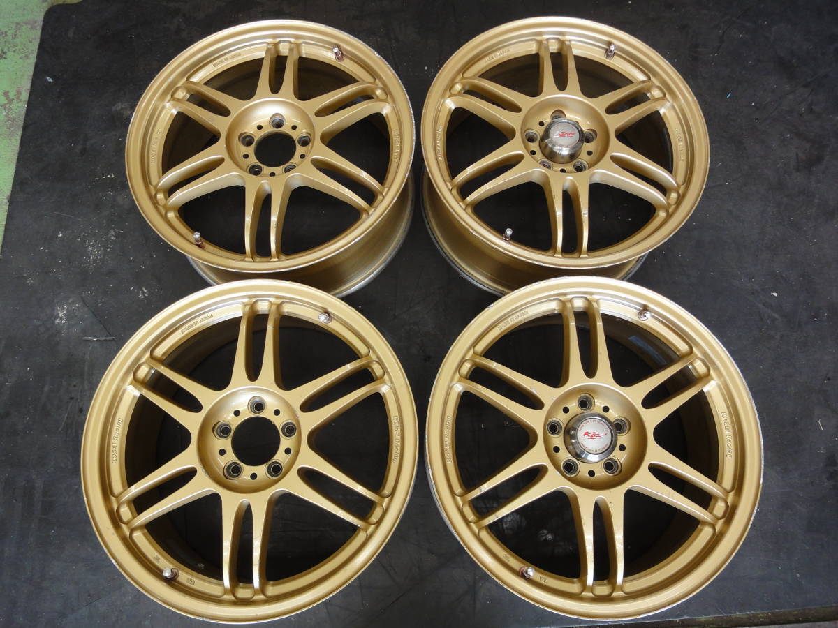 軽量ホイール★KOSEIレーシング 17インチ 7J IS50 PCD100-5H★キズ多々有り ジャンク品★レガシー プリウス カローラツーリング
