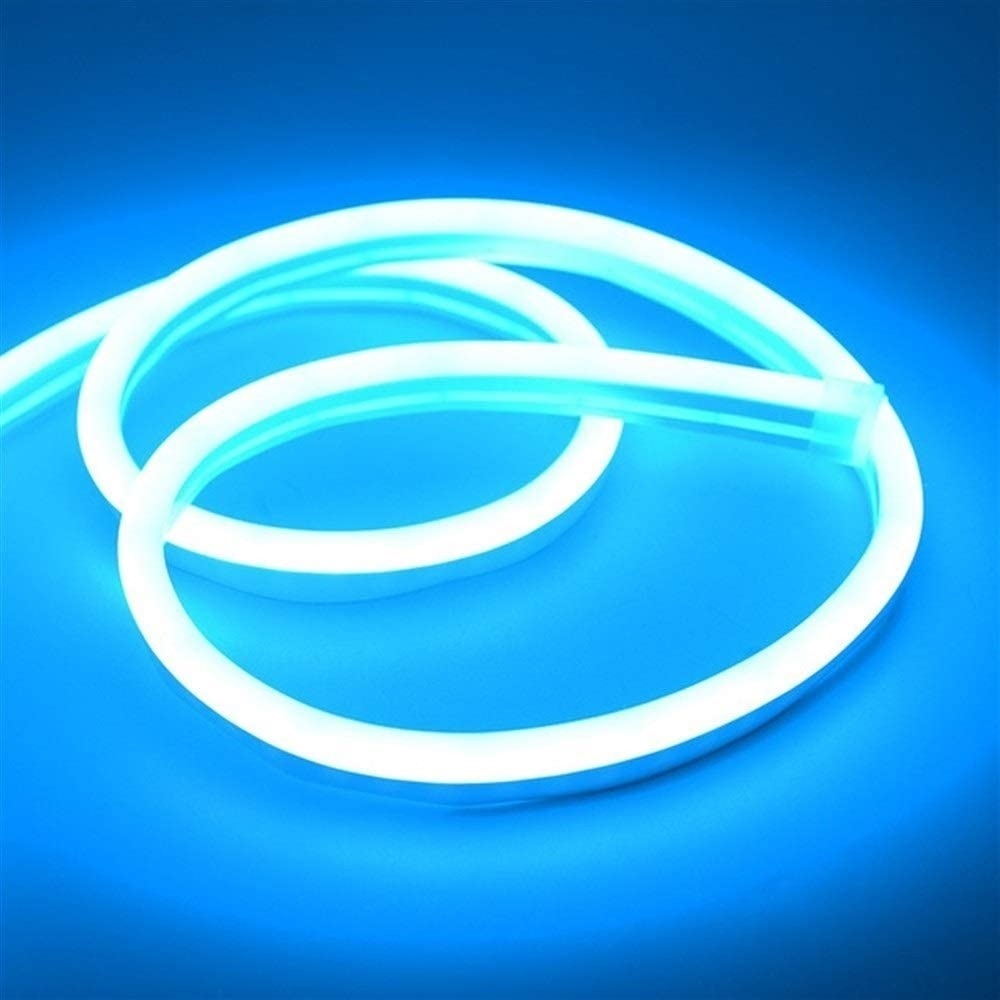  бесплатная доставка неоновая трубка способ свет 5m 12V LED полоса SMD 2835 120LEDs /M трубчатая подсветка illumination голубой 