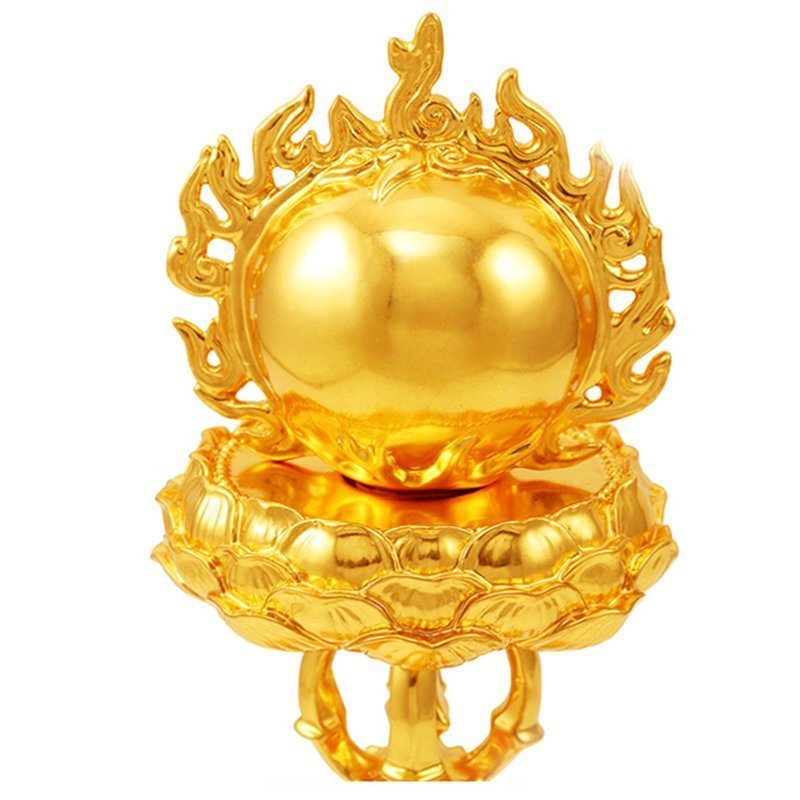 唐密 摩尼宝珠 真鍮 金 ゴールド 仏教 高さ28CM 仏壇・仏具 唐密 摩尼宝珠 真鍮 金 ゴールド 仏教 高さ28CM 仏壇・仏具
