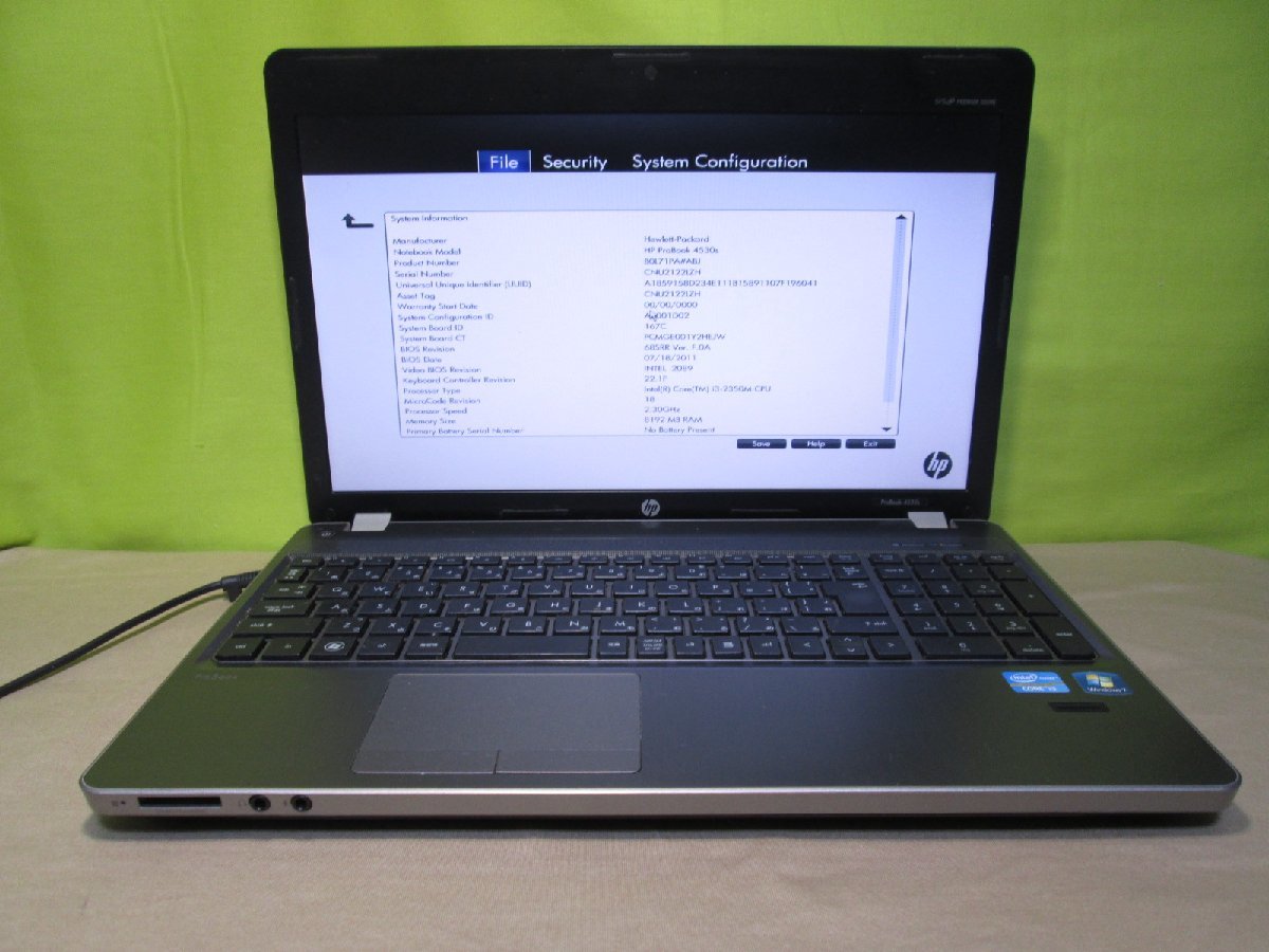 高品質の激安 i3 4530s【SSD搭載】 Core ProBook HP 2350M [86376