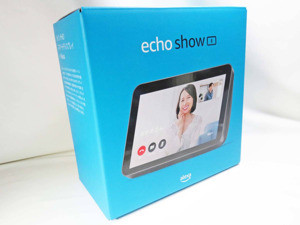 最新デザインの Amazon Echo Show 8 (エコーショー8) 第2世代 - HDスマートディスプレイ with Alexa チャコール スマートスピーカー本体
