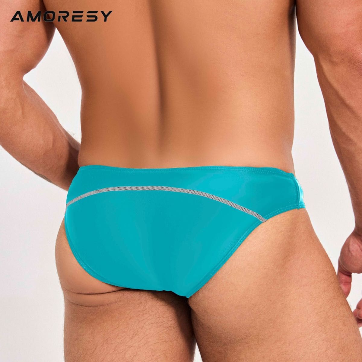 AMORESY Oceanus メンズ ビキニ ブリーフ パンツ ローライズ 水着 インナー パンツ Vパンツ トレーニング