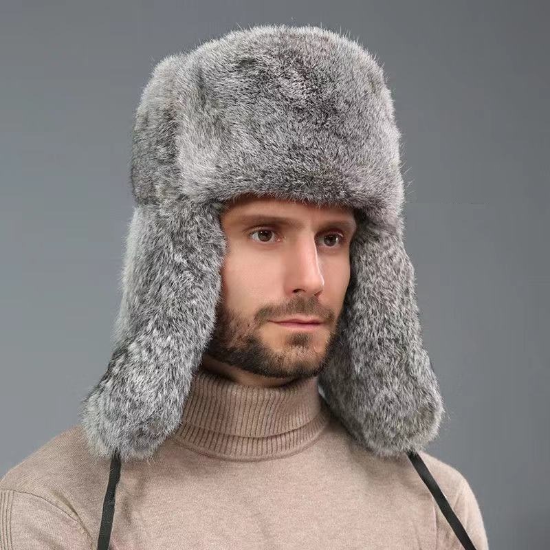 新品! 暖か ロシア人が被るようなめちゃ暖かいフワフワ帽子！全2色? ロシア帽 パイロット 防寒帽 ウシャンカ 耳あて_画像8