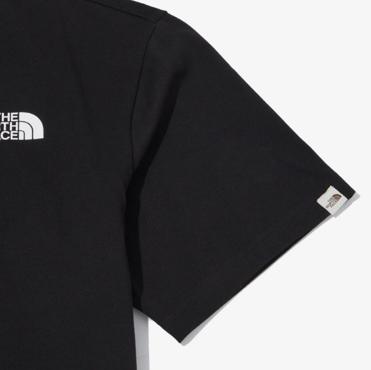 THE NORTH FACE ノースフェイス Tシャツ 半袖 綿 メンズ レディース 抗菌バックプリント 黒色/2XL K459D