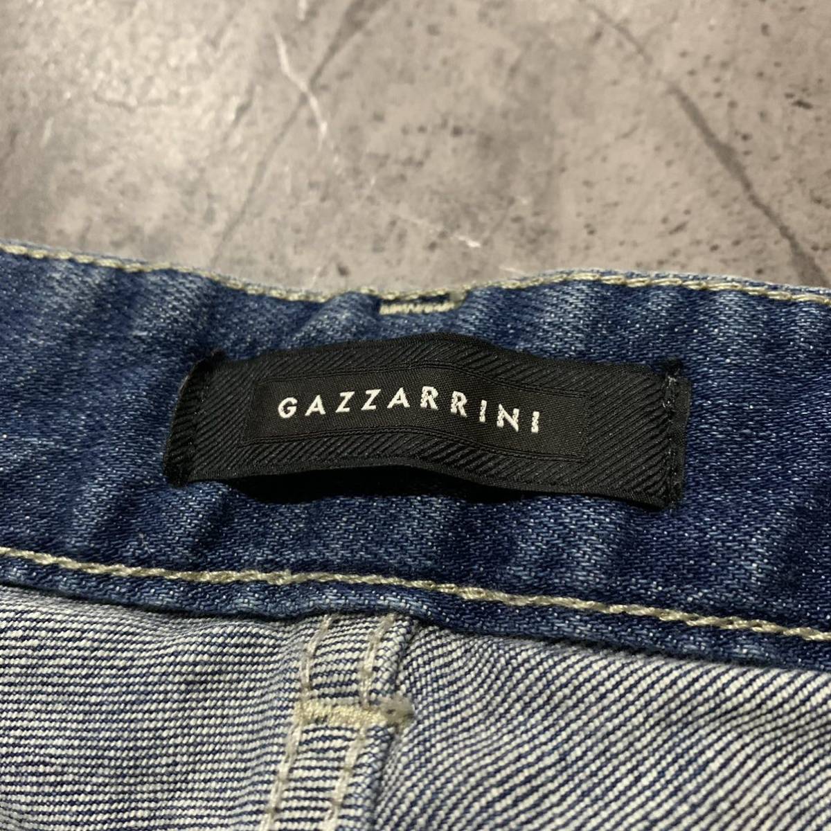 XX☆ 都会のカジュアルウェア'イタリア製' Gazzarrini ガッザリーニ 高品質 スリムテーパード デニムパンツ/ジーンズ 古着 メンズ ボトムス_画像9