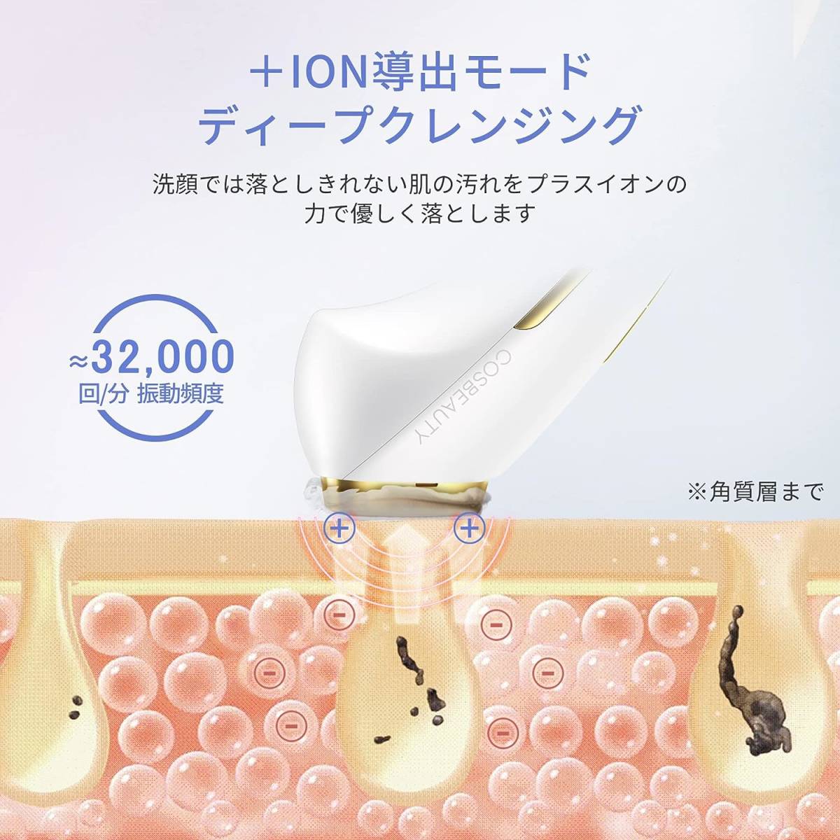 未開封品　COSBEAUTY 美顔器 リフトアップ 温冷美顔器【温冷スキンケア+EMS+イオン導入】 目元ケア 毛穴ケア 浸透美容 振動 小顔 CB054B_画像4