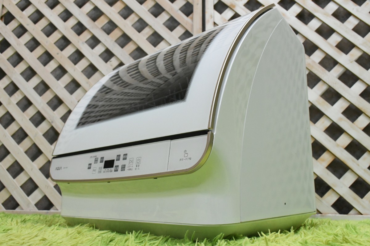 PL3FK57b アクア AQUA 食器洗い乾燥機 ADW-GM3 2021年製 100V 食器容量約30点 ガラストップ 強力すみずみ洗浄 食洗機 キッチン家電 _画像8