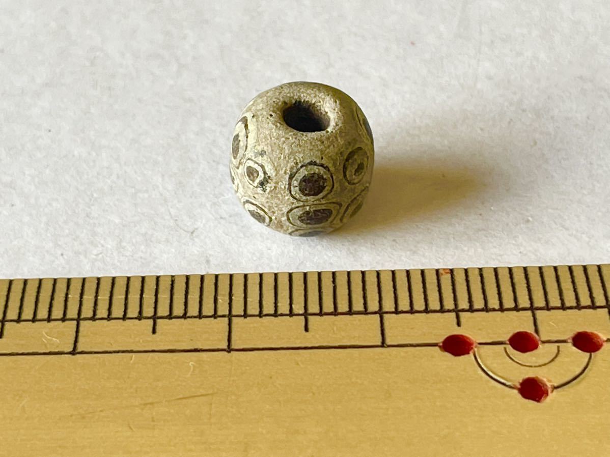 Glass Eye bead Western Asia Phoenicia c.6th-4th century B.C. D.1.0cm F_画像9