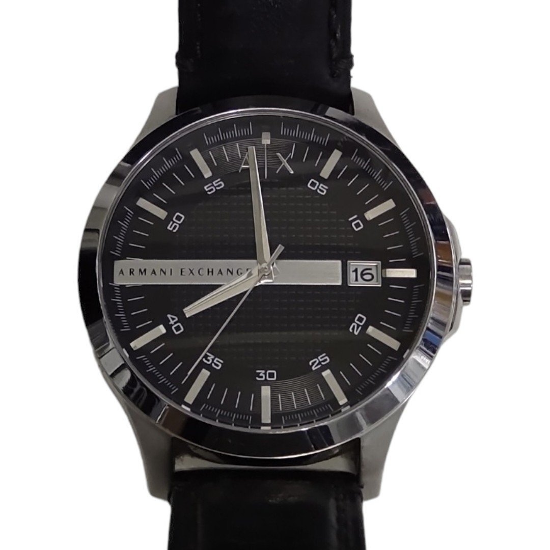 【中古品】ARMANI EXCHANGE アルマーニ エクスチェンジ AX2101 メンズ腕時計 文字盤ブラック ベルト純正品 クオーツ 不動 L47221RE_画像1