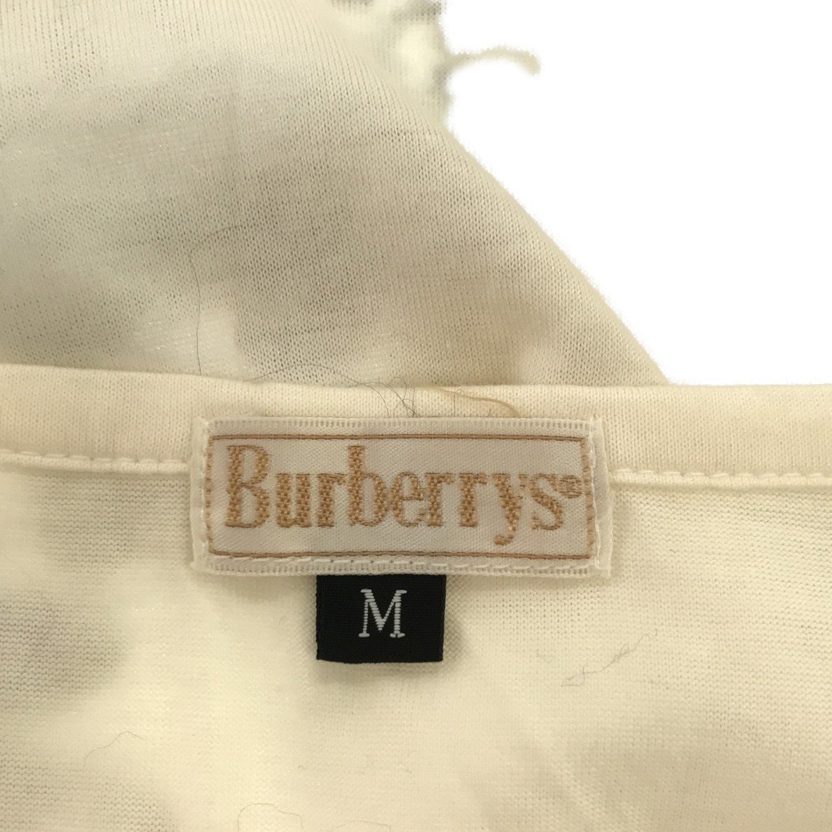 ◆中古品◆Burberrys バーバリー Tシャツ プルオーバー カットソー 刺繍 レディス Mサイズ アイボリー系 R75977NSＣの画像4
