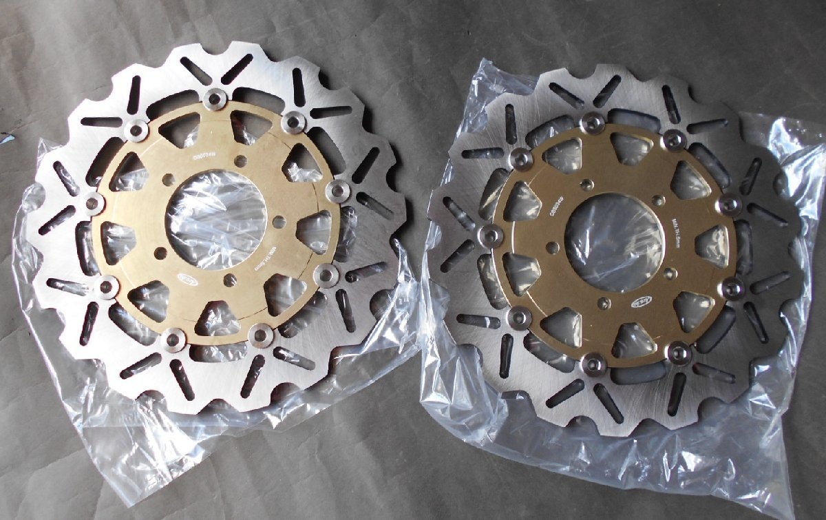 Arashi製 WAVEDISC ウエイブディスク034金n 新品 ZX-10R (04-07) / ZX-6R ZX-6RR (05-06)(07) ZX10R ZX6R ZX6RR　フロント用 アラシ_画像1