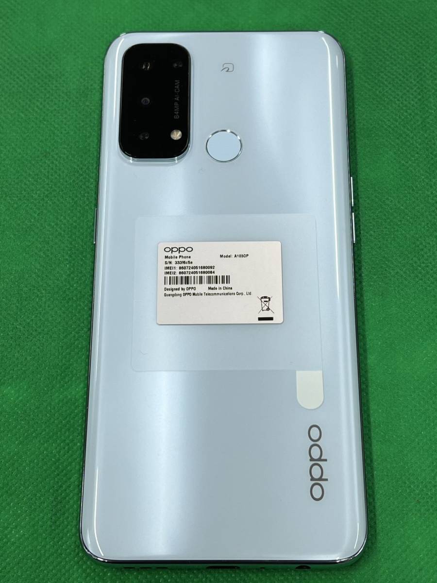 美品 SIMフリー OPPO Reno5 A 6.5インチ アイスブルー 6GB/ 128GB 一括