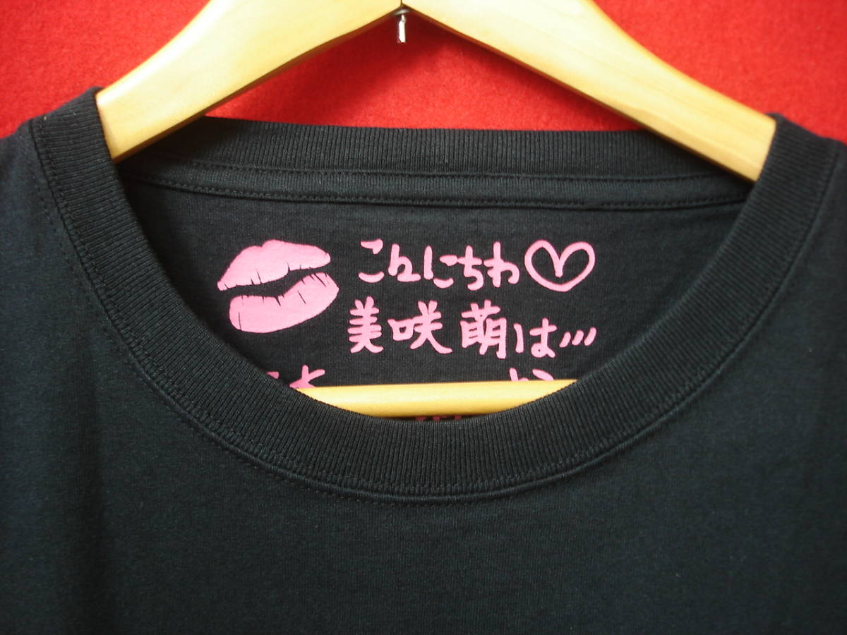 *[ excellent article .]* beautiful .... T-shirt black cotton size L body select Sakura mint`s idol goods KIss XT kiss mark reverse side XT Western-style clothes relation rare article 