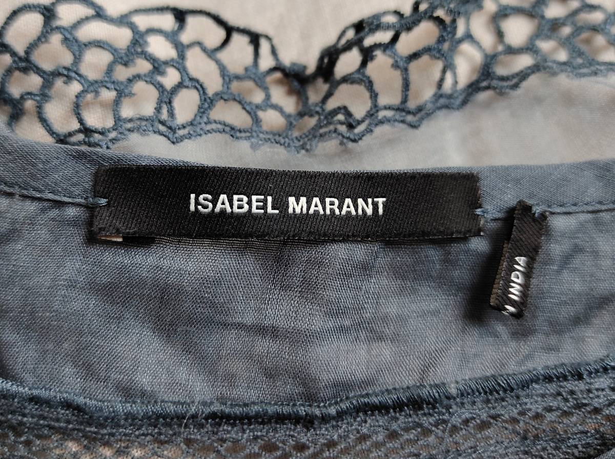 美品 ISABEL MARANT イザベルマラン ブラウス リネン シルク コットン