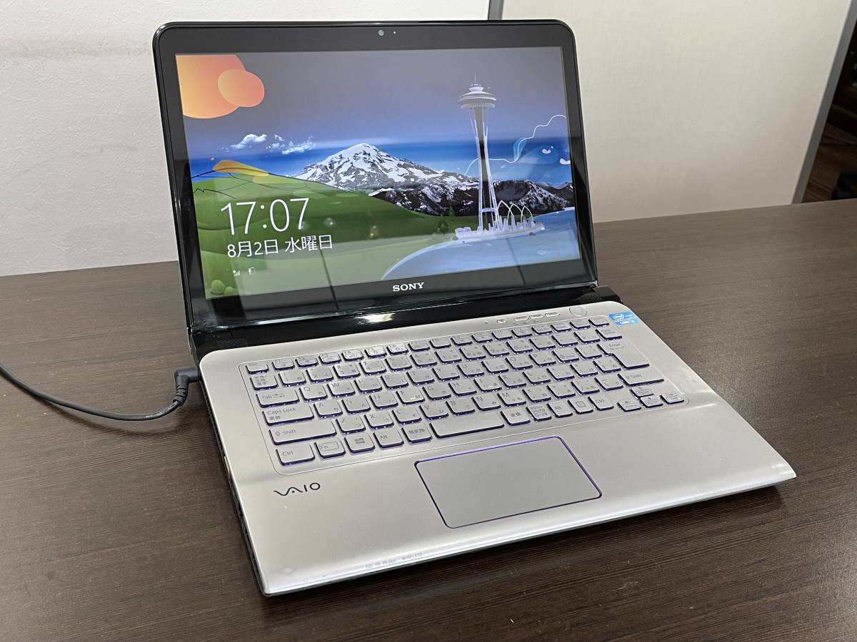 ★【タッチ液晶 ノートパソコン PC】SONY (ソニー) VAIO バイオ SVE14AG13N Core i5 RAM：4GB HDD：1TB★簡易動作チェック済 ジャンク品_画像1