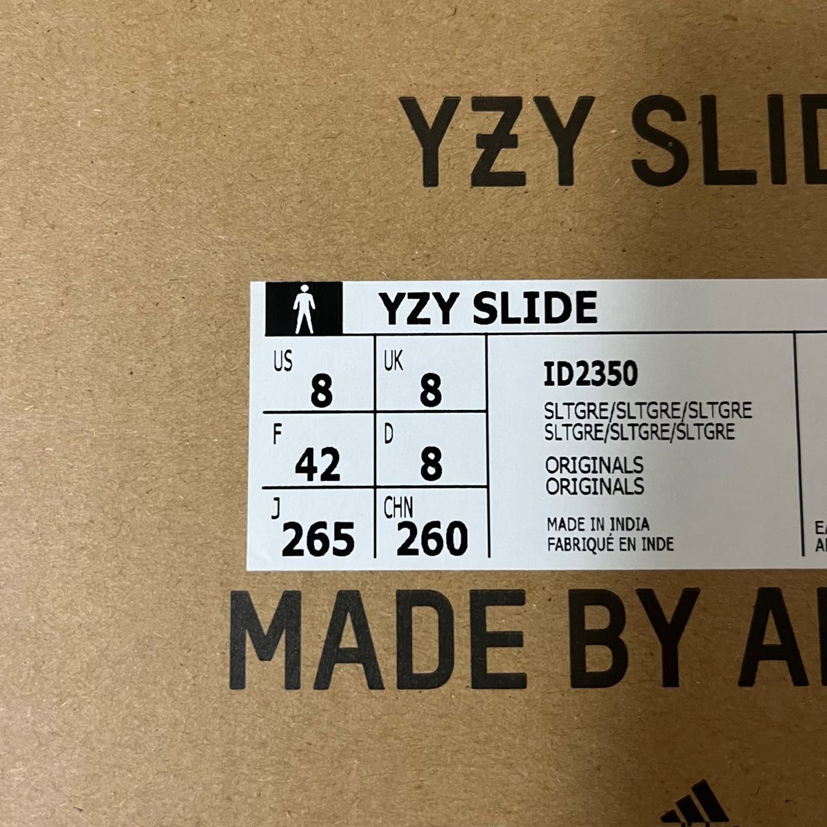 adidas YEEZY Slide "Slate Grey" 26.5cm アディダス イージー スライド "スレートグレー"