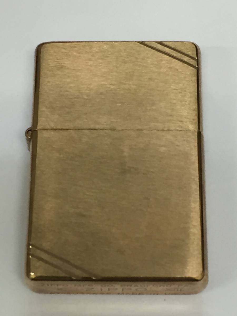 1円~!ZIPPO ジッポ ライター フラットトップ ダイアゴナルライン