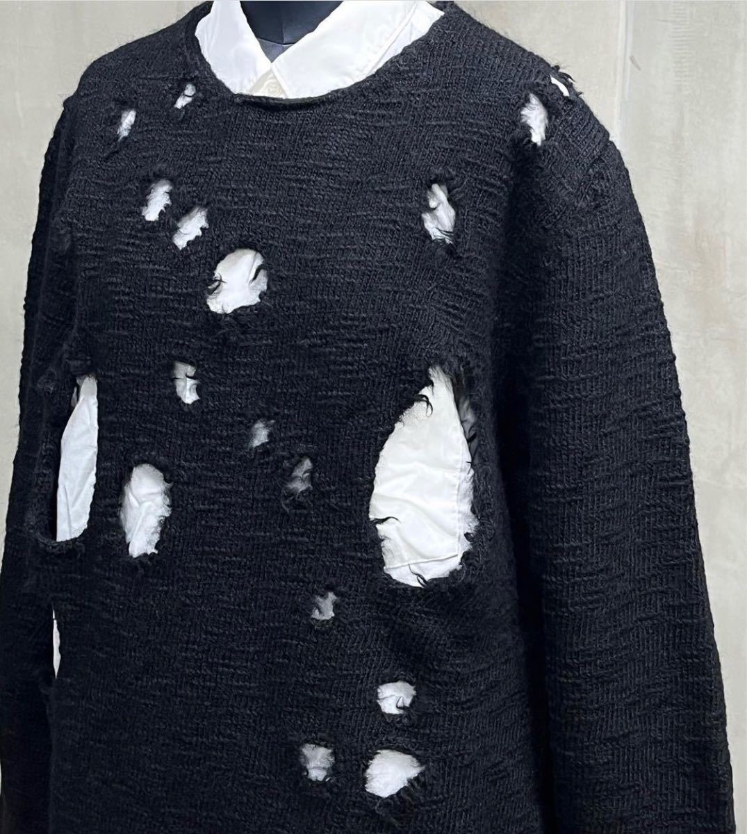 BLACK COMME des GARCONS 23AW 穴あき ニット 完売品|Yahoo BLACK COMME des GARCONS 23AW 穴あき ニット 完売品|Yahoo