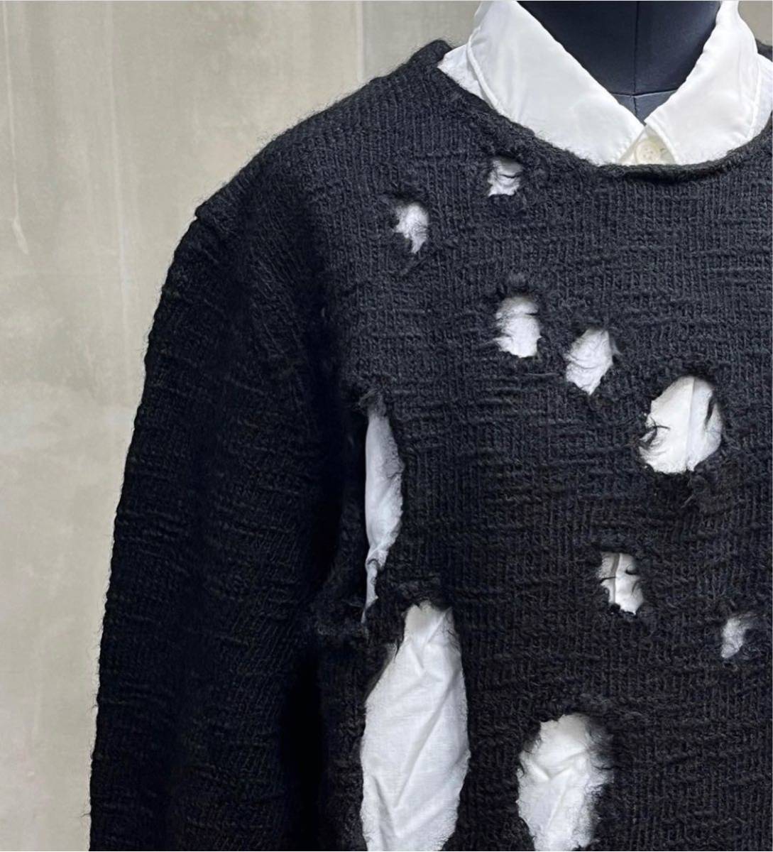 BLACK COMME des GARCONS 23AW 穴あき ニット 完売品|Yahoo BLACK COMME des GARCONS 23AW 穴あき ニット 完売品|Yahoo